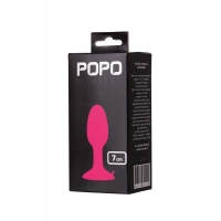 АНАЛЬНАЯ ВТУЛКА TOYFA POPO PLEASURE СО СТАЛЬНЫМ ШАРИКОМ ВНУТРИ, СИЛИКОНОВАЯ, РОЗОВАЯ, 7 СМ
