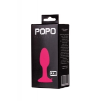 АНАЛЬНАЯ ВТУЛКА TOYFA POPO PLEASURE СО СТАЛЬНЫМ ШАРИКОМ ВНУТРИ, СИЛИКОНОВАЯ, РОЗОВАЯ, 8,5 СМ