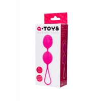 ВАГИНАЛЬНЫЕ ШАРИКИ TOYFA A-TOYS, СИЛИКОН, РОЗОВЫЙ, Ø 3,5 СМ