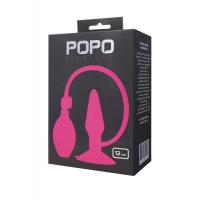НАДУВНАЯ АНАЛЬНАЯ ВТУЛКА TOYFA POPO PLEASURE, СИЛИКОНОВАЯ, РОЗОВАЯ, 11 СМ