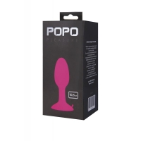 АНАЛЬНАЯ ВТУЛКА TOYFA POPO PLEASURE СО СТАЛЬНЫМ ШАРИКОМ ВНУТРИ, СИЛИКОНОВАЯ, РОЗОВАЯ, 10,5 СМ