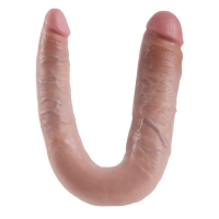 Фаллоимитатор на присоске U-Shaped Large Double Trouble телесный King Cock
