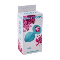 АНАЛЬНАЯ ПРОБКА EMOTIONS CUTIE MEDIUM TURQUOISE PINK CRYSTAL